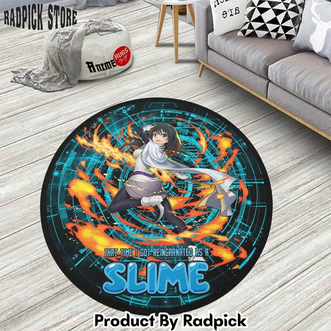 Shizue izawa round rug custom that time i got reincarnated as a slime anime circle carpet  rp0000553